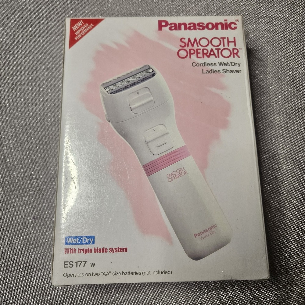 Vintage New Panasonic Smooth Operator‎ Ladies Cordless Wet Dry Shaver ES 177
